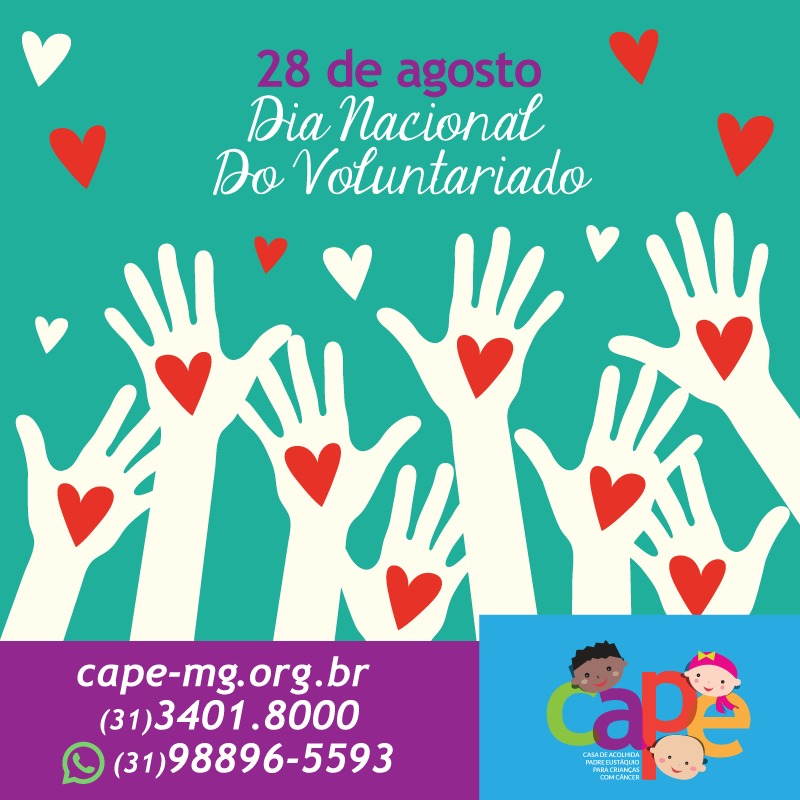 Calendário – 28 de agosto – Dia Nacional do Voluntariado – CRF-CE