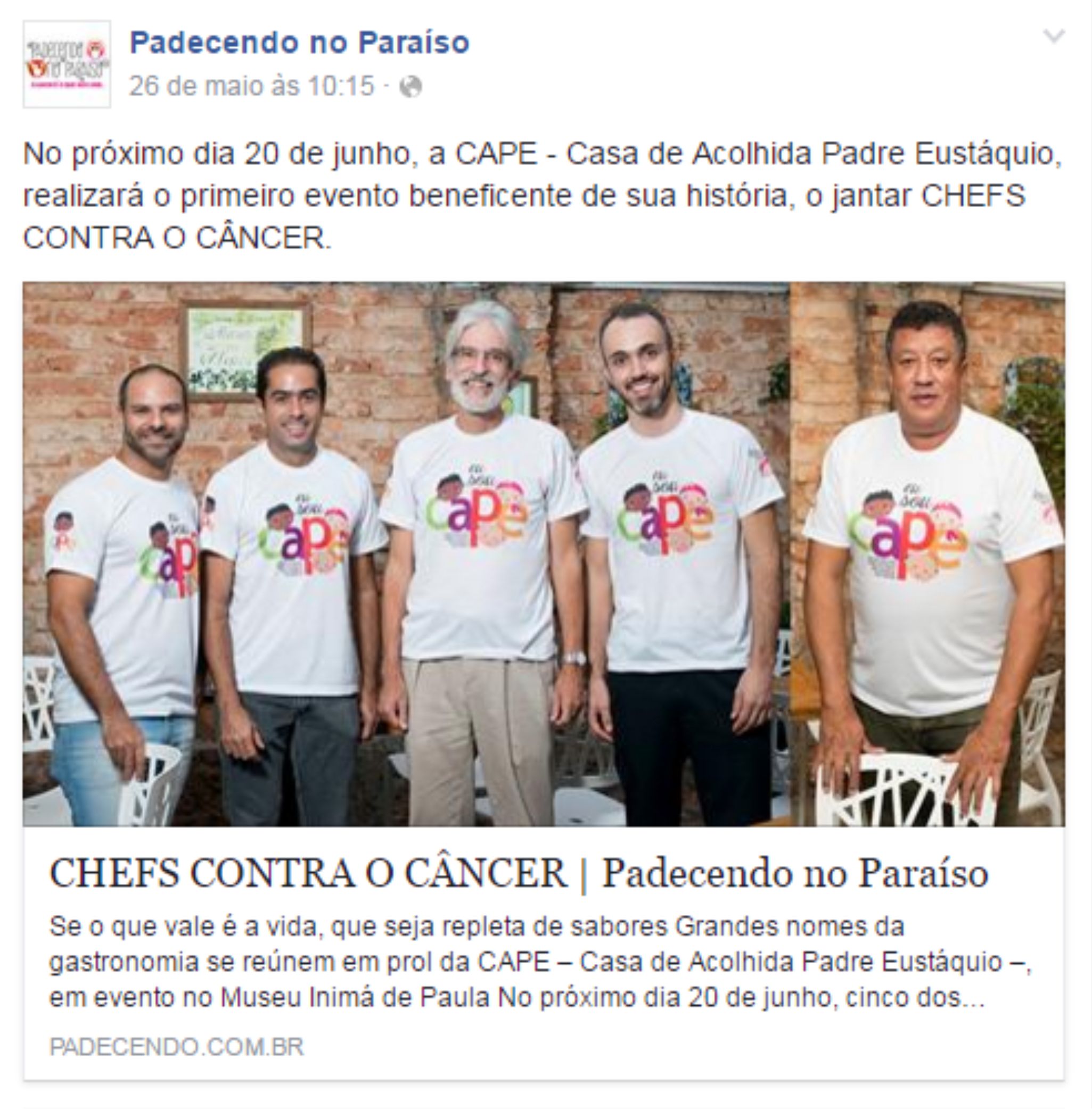 Chefs contra o câncer - CAPE